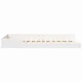 Bed Frame White 90 x 200 cm Solid Pine Wood 873389
