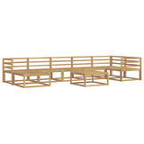Outdoor Sofa Set 8 pcs White Solid Acacia Wood 3386778