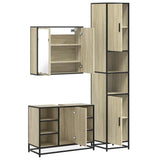 3 Piece Bathroom Furniture Set Sonoma Oak Engineered Wood 3301091
