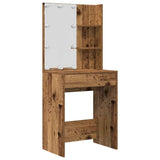 Dressing Table Set with LED Old Wood Engineered Wood 3329187