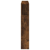LED Headboard Smoked Oak 120x18,5x103,5 cm Engineered Wood 837341