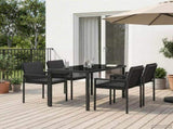 Garden Dining Set 13 pcs Black Poly Rattan 3422837