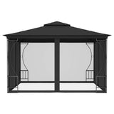 Gazebo with Nets 300x300x265 cm Anthracite 48597
