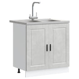 Sink Base Cabinet with Door Porto 2 pcs Grey 80 x 46 x 84.5 cm 3315025