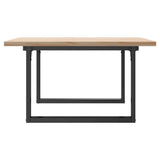 Coffee Table O-Frame 80x80x45.5 cm Solid Wood Pine and Steel 3282729