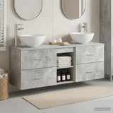 Bathroom Cabinet Set 3 pcs Concrete Grey 49.5 x 41 x 64.5 cm 3405806