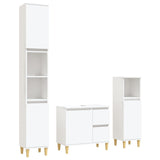 ZNTS 3 Piece Bathroom Cabinet Set White Engineered Wood 3185535