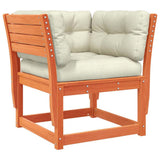 8 Piece Garden Lounge Set with Cushions Wax Brown Solid Wood Pine 3216947