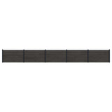 Fence Panel 5 pcs WPC and Aluminium Black 3429451