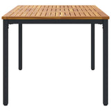 Outdoor Table Natural and Black 150 x 90 x 75 cm 4010611