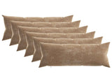 Throw Pillow 6 pcs HEERLEN Brown 40 x 80 cm Chenille Fabric 925790