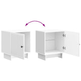 Bedside Cabinet 2 pcs High Gloss White 43 x 34.5 x 50 cm 893884