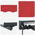 Retractable Awning Manual Red 300x250 cm Fabric 3330157