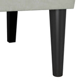 Chesterfield Bench Light Grey 112 x 65.5 x 75 cm Velvet 42019286