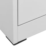 Filing Cabinet Light Grey Steel Medium Filing Cabinet 336279