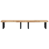 Basin Shelf Wall Mounted Steel and Solid Wood Acacia 3302813