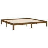 Bed Frame without Mattress Honey Brown 200x200 cm Solid Wood Pine 3193749