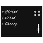 Wall Mounted Magnetic Blackboard Glass 80x60 cm 30108