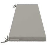 2-Piece Bench Cushions SOEST 2 pcs 100% Polyester Grey 949235