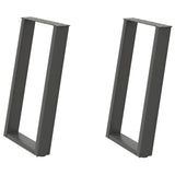 Dining Table Legs U-Shaped 2 pcs Anthracite 50x cm Steel 4012786