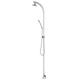 Garden Shower with Grey Base 220 cm Aluminium 3070786