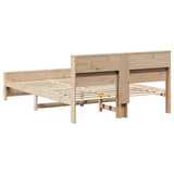 Bed Frame with Headboard Brown 140 x 200 cm Engineered Wood 3394225
