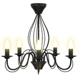 Chandelier E14 Metal Antique Black 52 x 47 cm 42053775