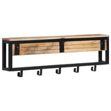 Coat Rack 87x10x27 cm Solid Rough Wood Mango 358920