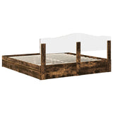 Storage Bed with Drawer Smoked Oak 180 x 200 cm Engineered Wood 3413072