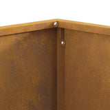 Fire Pit Brown 80 x 80 x 40 cm Weathering Steel 858969