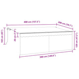 Retractable Awning Retractable Manual Anthracite 400 x 200 cm 3329801