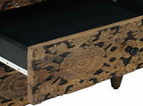 Bed cabinet with Drawer Brown 50 x 33 x 60 cm Solid Mango Wood 4018341