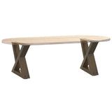 Coffee Table Legs 2 pcs Natural Steel 40x cm Steel 4012683