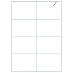 Walk-in Shower Wall White 140x195 cm Clear ESG Glass 152144