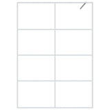 Walk-in Shower Wall White 140x195 cm Clear ESG Glass 152144