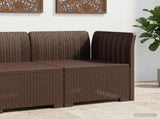 1-Seater Garden Sofa Rattan Look PP Brown 8011813