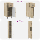 3 Piece Bathroom Cabinet Set HAARLEM Engineered Wood 3417857