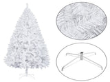 7FT Iron Leg White Christmas Tree with 950 Branches 75878109