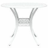 Garden Dining Set 7 pcs White Aluminium 3334698