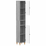 Bathroom Cabinet with Open Shelf ALKMAAR Grey Sonoma 896161