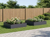 Garden Planter 2 pcs Anthracite 100 x 100 x 30 cm 8005083