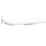 Bathroom Countertop 100x60x2.5 cm Solid Wood Beech 355991