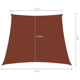 Sunshade Sail Oxford Fabric Trapezium 2/4x3 m Terracotta 135406
