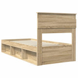 Bed Frame with Headboard Sonoma 100 x 200 cm Solid Pine Wood 3409793