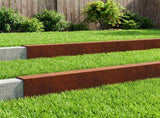 Garden Cover Profile 10 pcs 100 x 10 x 15 cm Weathering Steel 8012919
