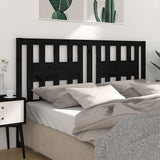 Headboard Black 166x4x100 cm Solid Wood Pine 818684