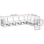 Garden Sofa Set with Cushion 7 pcs 3378872