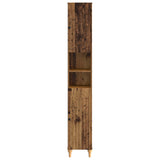 Bathroom Cabinet with Open Shelf ALKMAAR Old Wood 896163