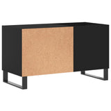 Record Cabinet Black 85x38x48 cm Engineered Wood 831709