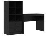 Desk with Drawer with Shelf with Storage 2 pcs Black Oak 3337314